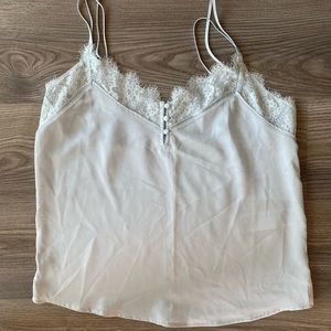 Abercrombie & Fitch Lace-Trim Cami in light blue